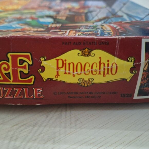 Pinocchio Fairy Tale Jigsaw Puzzle Small 49 Pieces 11 x 11 1976 Vintage Complete - Picture 6 of 11
